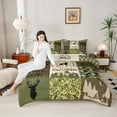 thumbnail image 4 of Feelyou Farmhouse Hunting Men Full Size Comforter Sets, Green Camouflage Abstract Bedding Comforter Set, Deer Animal Reversible Bedding Sets, Breathable Home Decor, 3 Pieces, 4 of 8