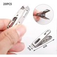 thumbnail image 2 of 20 Pieces Metal Clothespins, 4.5cm Stainless Steel Clothespins Small Multi-Purpose Clothespins for Shoelace Towel Socks (Silver), 2 of 5