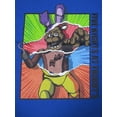 thumbnail image 5 of Five NIghts At Freddy's Paper Tear Animatronic Mash-Up Boy's Royal Blue T-shirt-Large, 5 of 6