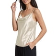 thumbnail image 2 of Deago Women's Silk Satin Camisole Cowl Neck Tank Tops Sleeveless Adjustable Spaghetti Strap Cami Summer Basic Shirt Blouse, 2 of 9