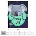 thumbnail image 4 of JEUXUS Cute Koala Blanket Funny Sleep Koala Throw Blanket for Girls Boys Koala Stuff Super Soft Cozy Fleece Animal Blanket Fuzzy Blankets for Couch Sofa Bed Gifts for Kids Adults, 4 of 6