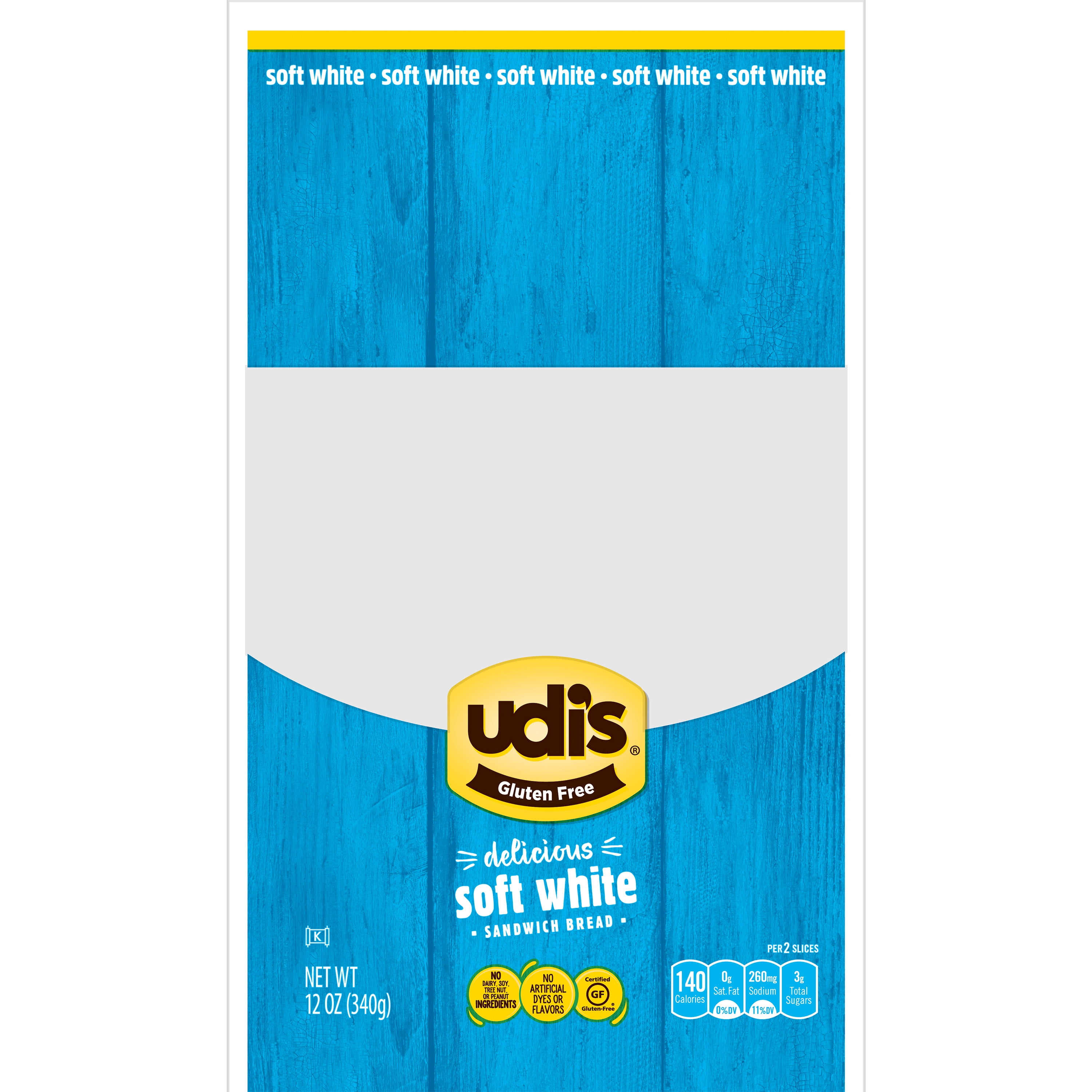 (8 Pack) Udi's Delicious White Bread, 12 Ounces Each