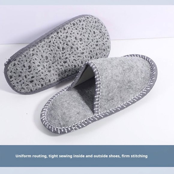 Ruiboury Chaussons pour Femmes avec Coutures Durables et Ensemble de Sacs en Feutre pour Rangement