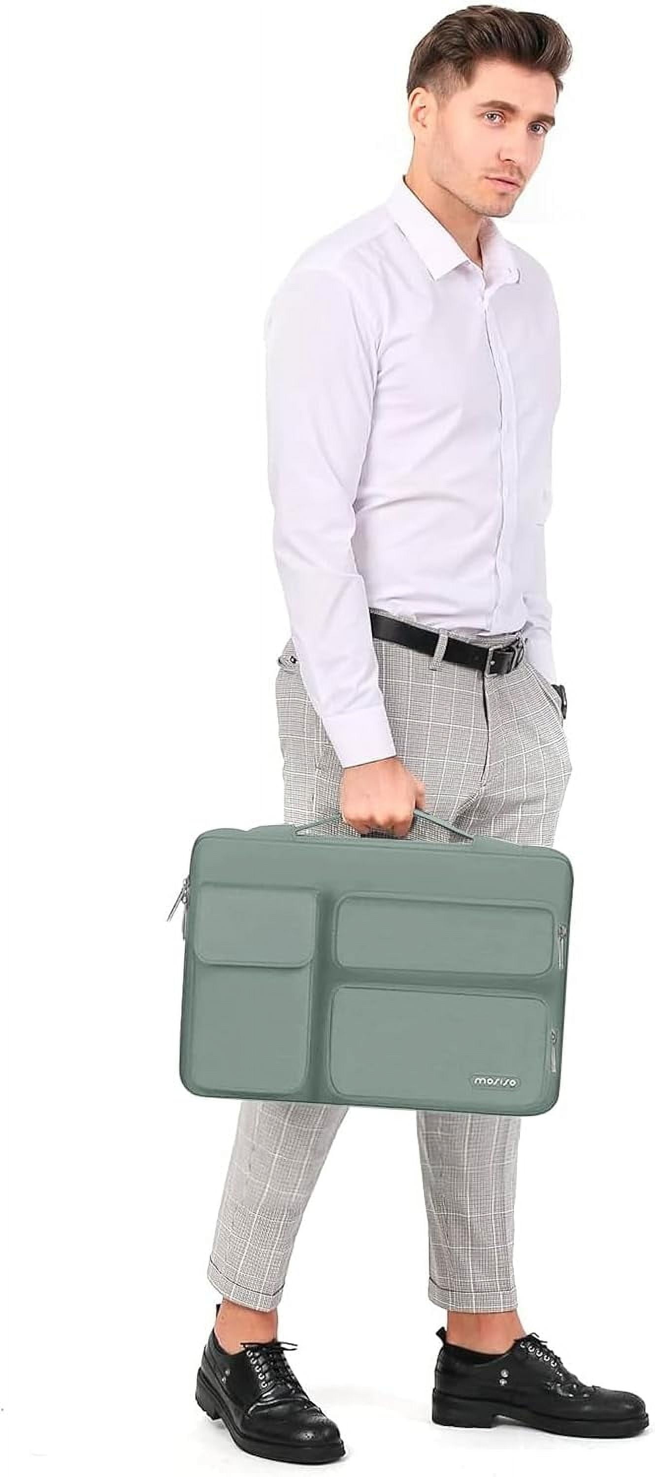 MOSISO Laptop Sleeve Bag for 13-13.3 inch HP Dell Asus Acer Lenovo Notebook, 360 Protective Computer Carrying Case for MacBook Pro 14 inch, Antique Green