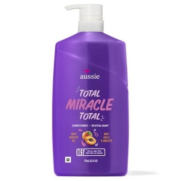 Aussie Total Miracle 7 Benefits Hair Conditioner for Damaged Hair, for All Hair Types, Paraben-Free, 26.2 fl oz 778 ml