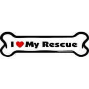 Imagine This I Love My Rescue Bone Car Magnet, 2-Inch by 7-Inch
