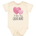 thumbnail image 3 of Inktastic I Love My Great Aunt Two Hugging Hearts Boys or Girls Baby Bodysuit, 3 of 5