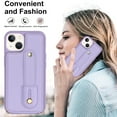 thumbnail image 7 of Allytech iPhone 14 Pro Case, With Long Shoulder Strap Hand Strap Stand Cards Holder Shockproof Protective Wallet Case Cover for Apple iPhone 14 Pro 6.1" - Purple, 7 of 7