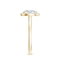 thumbnail image 4 of Natural Halo Engagement Ring with Moissanite in Yellow Gold Plated/ 925 Sterling Silver| Oval Shaped April Birthstone, Birthday, Anniversary, Wedding Jewelry, Ring Size 8, 4 of 4