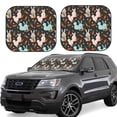 thumbnail image 2 of Picia Rabbit Is Eating Carrots 2 Piece Car Windshield Sun Shade Foldable | Foldable Sun Shield for Front Window Blocks UV Rays and Keeps Your Vehicle Cool-Large, 2 of 7