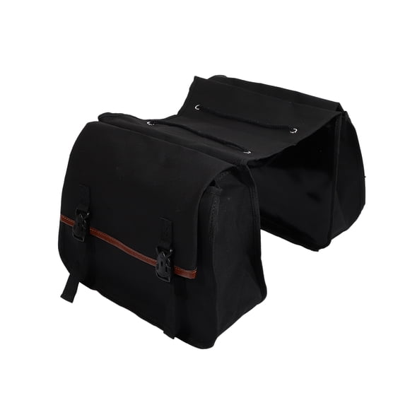 1 Par Moto Alforjas Ciclismo Lienzo Negro 35.83''x15.35''