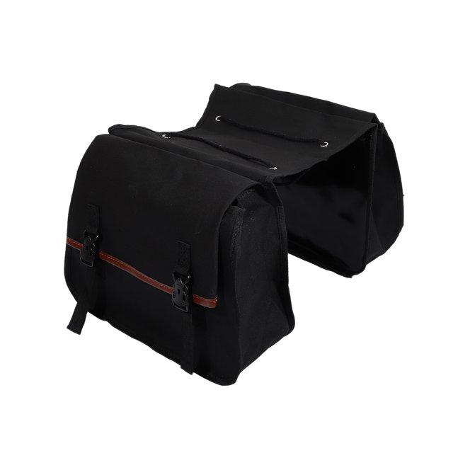 1 Par Moto Alforjas Ciclismo Lienzo Negro 35.83''x15.35''
