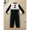 thumbnail image 5 of FYMNSI Toddler Boy Race Car Driver Romper Clothes Baby Racer Jumpsuit Play Role Dress up 2nd Birthday Outfit, 5 of 10