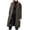 Green, variant on Women's Long Plush Cardigan, Winter Solid Open Front Coat, Long Sleeve Lapel Warm Outwear, Loose Fit Longline Jacket for Casual Daily Wear and Cold Weather - Black