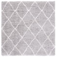 thumbnail image 2 of Safavieh Flokati Juniper Geometric Polyester Shag Area Rug, Light Gray/Ivory, 6'7" x 6'7" Square, 2 of 11