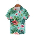 thumbnail image 5 of USNSM Fashion Print Hawaiian Shirt for Men Big and Tall Loose Fit Shirt Short Sleeve Daily Casual Lapel Button Down Holiday Beach Shirts Multicolor M, 5 of 5