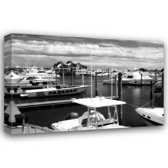 Alan Hausenflock 44x31 Gallery Wrapped Canvas Wall Art Titled - Wrightsville Marina I