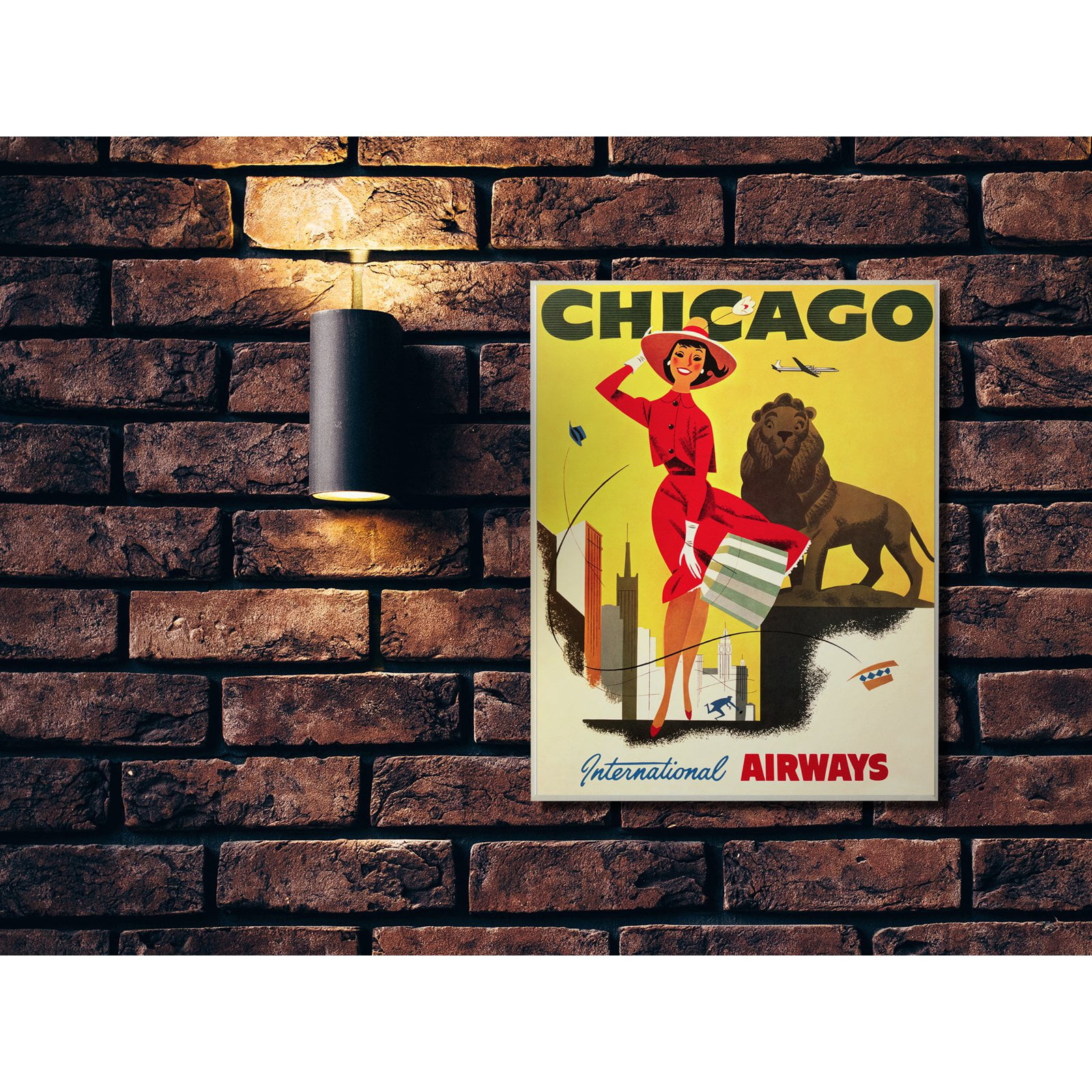 The Stupell Home Decor Collection Chicago Airways Poster Wall Art