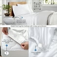 thumbnail image 5 of Purity Home 100% Organic Cotton Queen Ivory Percale Bedsheet set, 300 Thread Count Breathable, Super Soft, & Cozy 4-Piece Set, 5 of 9