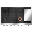 thumbnail image 2 of Cafe 48" Commercial Style Gas Rangetop with 6 Burners and Integrated Griddle (Natural Gas) - CGU486P2TS1, 2 of 5