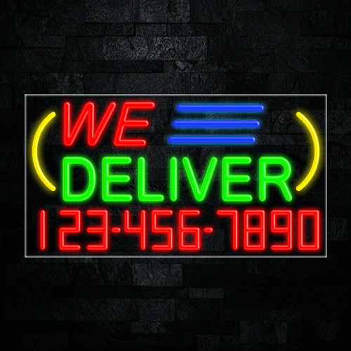 We Deliver LED Neon Sign 33"L x 18"H 35025