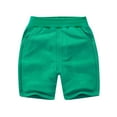 thumbnail image 2 of CYRBOKO Boys Summer Shorts, Elastic Waist Casual Cotton Loose Shorts with Pockets Green Size 7-8T, 2 of 5