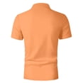 thumbnail image 5 of BRGZLK Mens Golf Shirts Summer 2026 Short Sleeve Turn-Down Collar Button-Down Lightweight Breathable Moisture Wicking Casual Pullover Shirts Orange XXL, 5 of 7