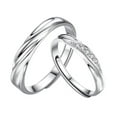 thumbnail image 6 of Forever Love Couple Wedding Lover Silver Color Rings' B6E1, 6 of 9