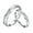 C, variant on DLQT Men'S Rings To Spend Love Together Couple Rings Men And Women Ins Niche Design Light Luxury Versatile Zircon Couple Rings Valentine'S Day Gift