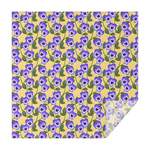 Pioneer Flower Floral Print Pattern Square Tablecloth,Waterproof Square Table Cover,Wipeable Spillproof Washable Table Cover for Home Kitchen Party Decor 42"X42"(107x107cm)