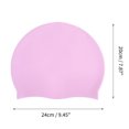 thumbnail image 4 of Gorro de natación sólido de silicona impermeable único de 1 pieza color púrpura claro, 4 of 5