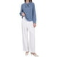 thumbnail image 2 of INSPIRAR CHIC Blusa Formal de Manga Larga con Lazo para Mujeres 2XL Azul Polvoriento, 2 of 4