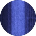 thumbnail image 1 of Ahgly Company Indoor Round Abstract Blue Contemporary Area Rugs, 8' Round, 1 of 4
