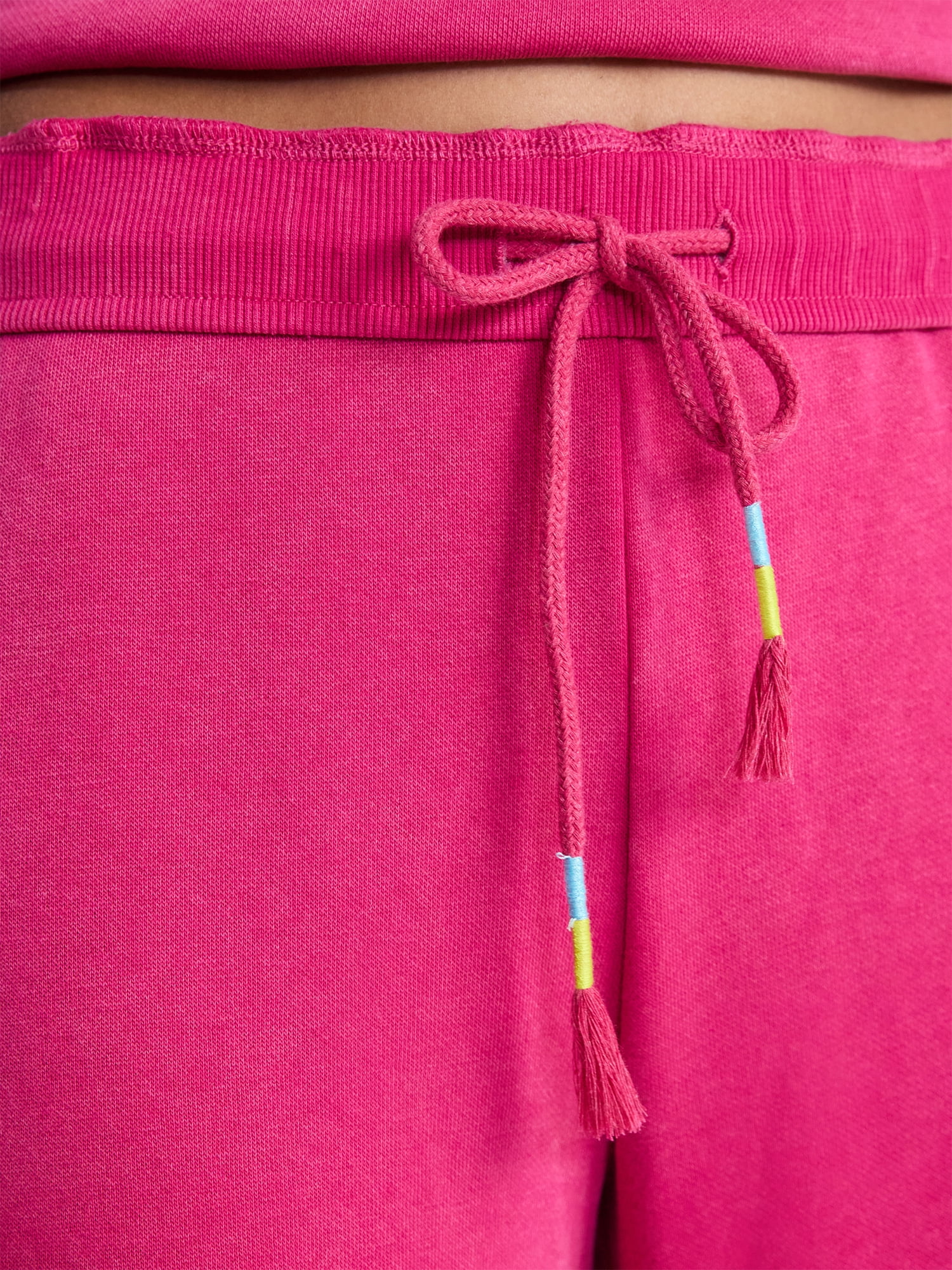 No Boundaries Washed Fleece Wide Leg Pants, 31" Inseam, Women's XXS-XXL