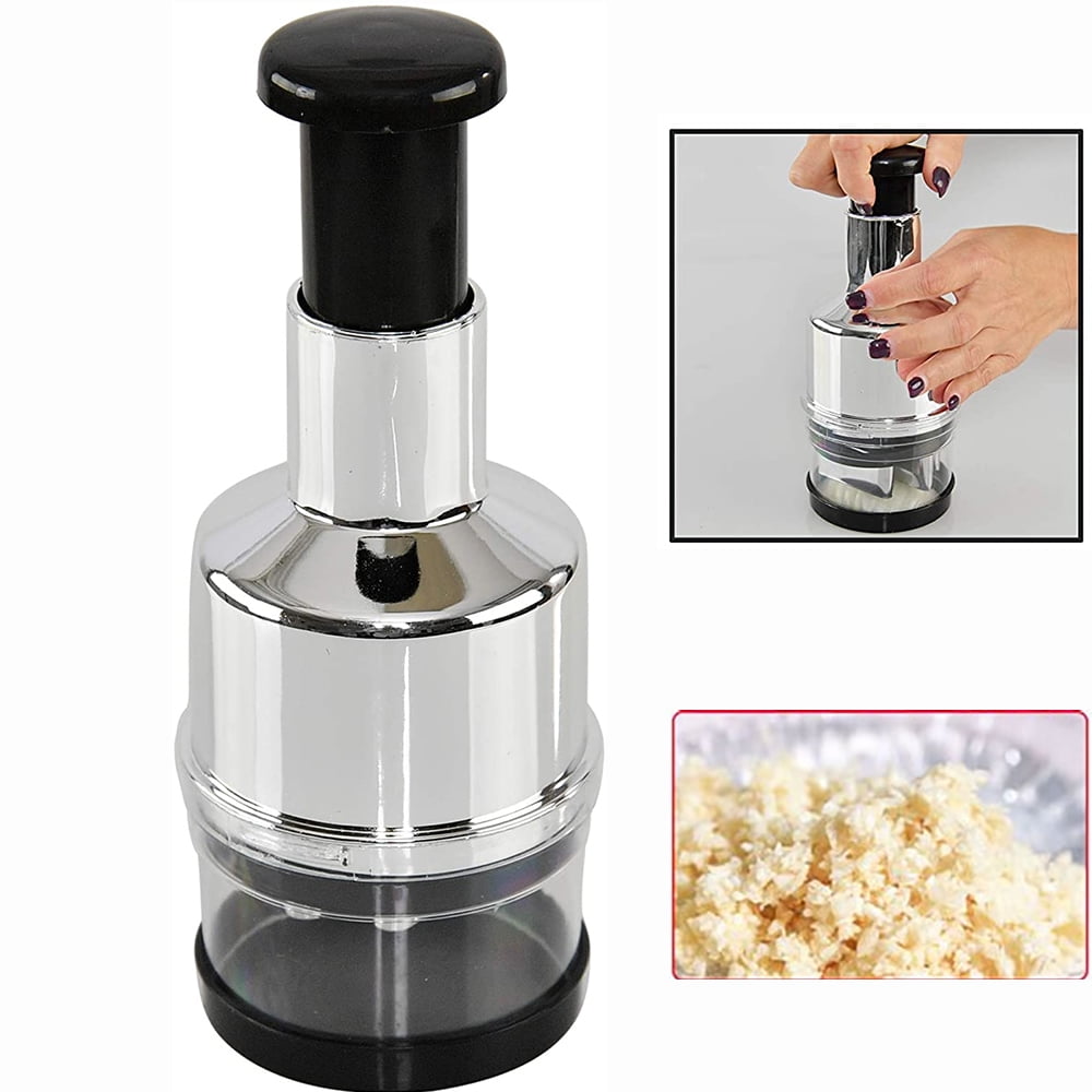 LHS Manual Food Chopper for Vegetable Fruits Nuts, Handheld Onion Chopper,  Garlic Squeezer, 500ML
