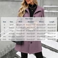 thumbnail image 3 of Chiccall Women's Lapel Wool‑Blend Trench Coat, Long‑Sleeve Button‑Down Mid‑Length Outerwear, Casual Fall Winter Fashion Overcoat for Women, 3 of 10