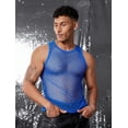 thumbnail image 2 of COOFANDY Sexy Tops Men Mesh Workout Tank Tops Fitted Muscle Sleeveless Shirt Beach Rave See Through Club Shirt, 2 of 6