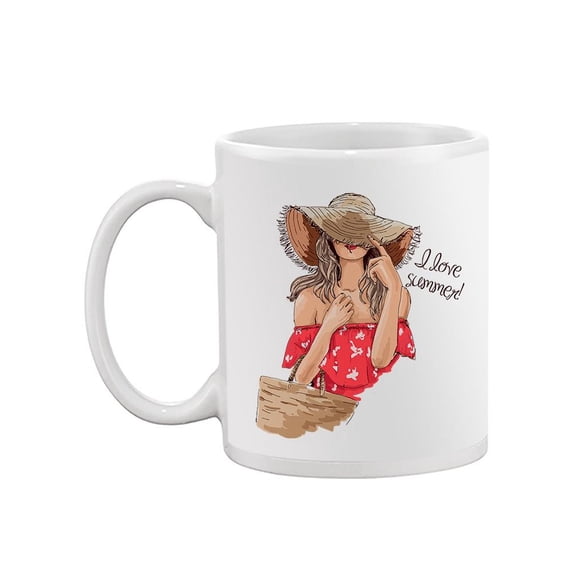 Summer Fashion Woman Sketch Mug Unisex's -Image by Shutterstock