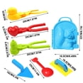 thumbnail image 3 of Snow Toys for Kids Snowball Maker, 7 Pcs Snowman Kit with Mesh Bag, Penguin Castle Brick Maker Duck Snow Molds, Snow Ball Makers Gift for Toddlers Kids Adults Outdoor Winter Toys, 3 of 8
