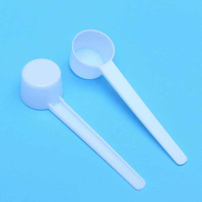 Plastic Measuring Scoop, 100pcs 5G Plastic Coffee Measuring Spoon for Milk Powder Liquid Seasoning Refillable Reusable Compatible Scoops (White), Size