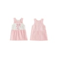 thumbnail image 2 of BemeyourBBs Half Way to One Baby Girl 1/2 Half Birthday Outfit Summer Dress Sleeveless Square Neck Bow Embroidery A-Line Dress Toddler Baby Girls Plaid Gingham Dress, 2 of 8