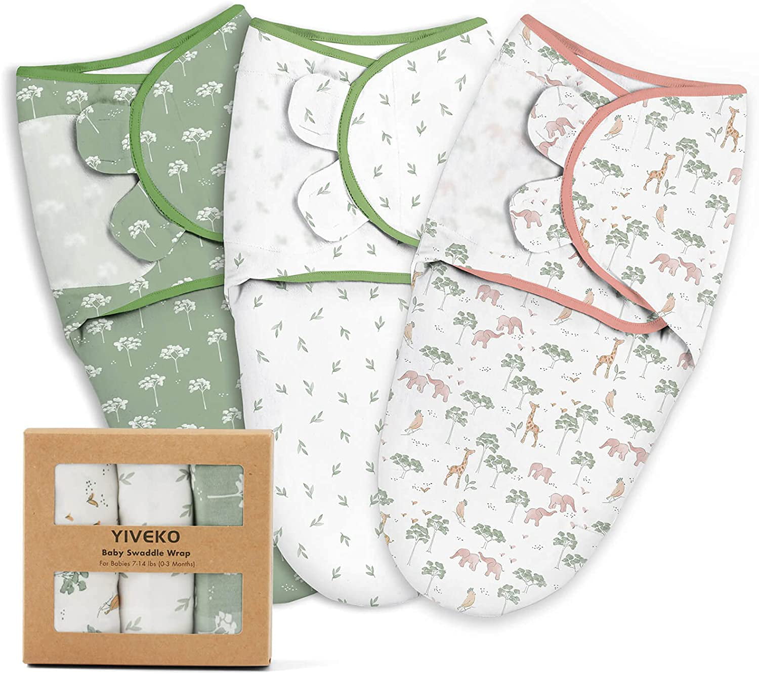 Baby Swaddle Wrap Newborn Blanket 0-3 Months 100% Organic Cotton Swaddles 