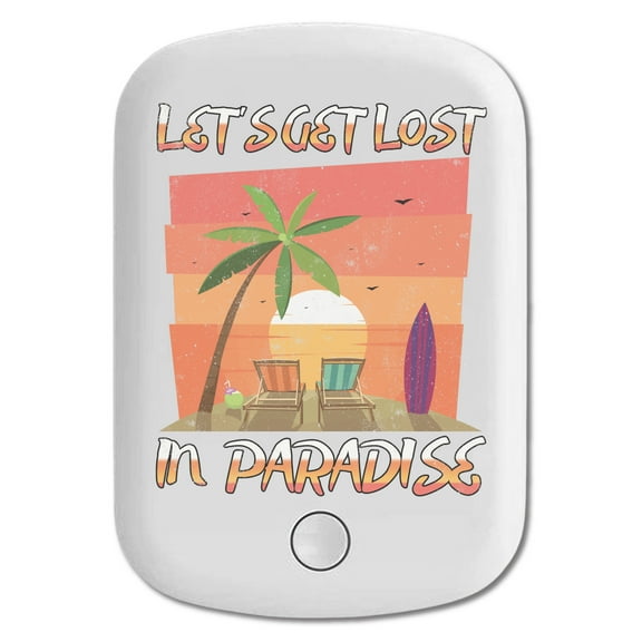 DistinctInk Magnetic Battery Pack, 5000 mAh Wireless Portable Charger with USB-C Cable, Compatible with MagSafe iPhone 14 / 13 / 12 Series - Get Lost Paradise