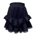 thumbnail image 4 of RUTAYY Women Casual Boho Ruffle Tiered Skorts High Waist Mini Skirts Solid Color Flowy Swing Skirts, 4 of 6