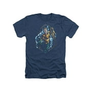 DC Comics Aquaman Sceptor Bubbles Adult Heather T-Shirt Tee