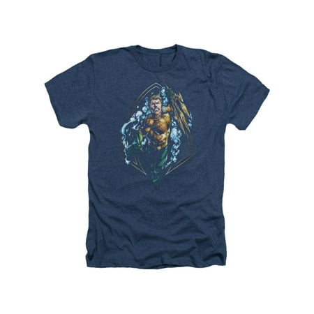 DC Comics Aquaman Sceptor Bubbles Adult Heather T-Shirt Tee