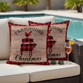 thumbnail image 5 of Christmas Farmhouse Pillow Covers 2 Pack Animal Cow Pig Cock Pillowcase Waterproof Outdoor Throw Pillow Cover for Patio Garden Square Cushion 20”x20”, 5 of 9