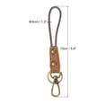 thumbnail image 2 of Uxcell 6 Inch Leather Lanyard Leather Rope Wristlet Bracelet Keychain Wrist Strap Brown 2 Pack, 2 of 5