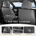 thumbnail image 5 of Coverado Front Car Seat Covers, Stylish Faux Leather 2 Seat Protectors, Automotive Interior Accessories Universal Fit for Most Cars, Gray & Light Gray, 5 of 8