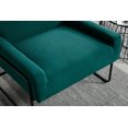 thumbnail image 3 of Velvet Accent Chair,Modern Industrial Slant Armchair with Metal Frame,Upholstered Reading Chair Comfort Single Chair with Premium High Density Soft Cushion for Living Room Office Study,Emerald, 3 of 9